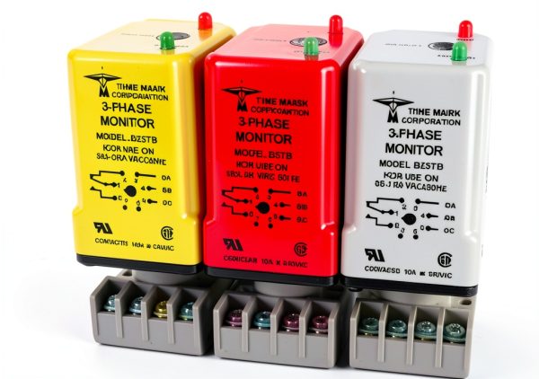 Time Mark 257B 3-Phase Monitor 208/240V with ABS Plastic Cover-0