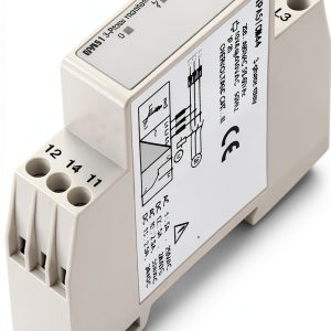 3 Phase Monitoring Relay, DPA51CM44, Automatic, White, Silver Contact, 5A, Din Rail Mount, 208-480VAC-0