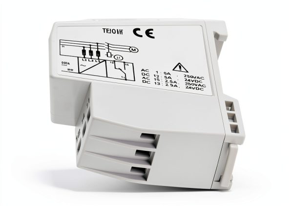 3 Phase Monitoring Relay, DPA51CM44, Automatic, White, Silver Contact, 5A, Din Rail Mount, 208-480VAC-6