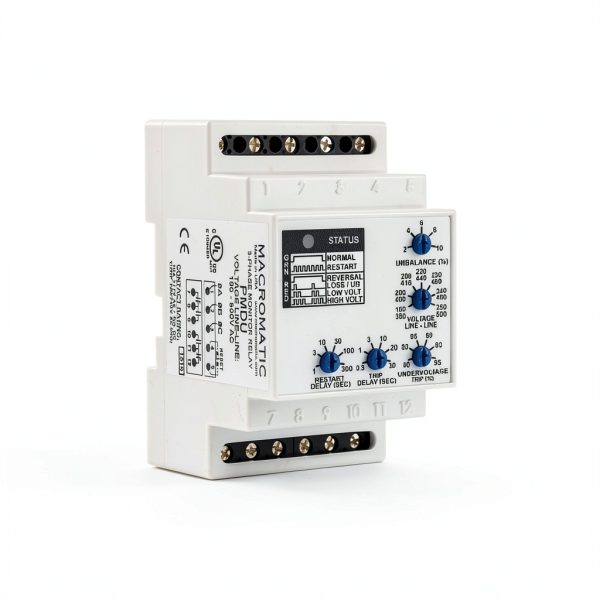 3 Phase Monitor Relay DPDT 600VAC 0 Pin by MACROMATIC Model PMD575-0