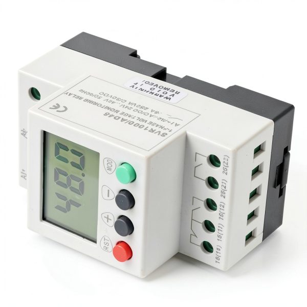 Single Phase Over/Under Voltage Relay SVR1000 35mm Rail Walfront-5