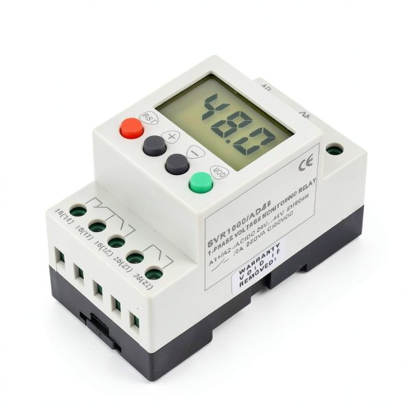 Single Phase Over/Under Voltage Relay SVR1000 35mm Rail Walfront-1