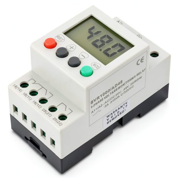 Single Phase Over/Under Voltage Relay SVR1000 35mm Rail Walfront-6